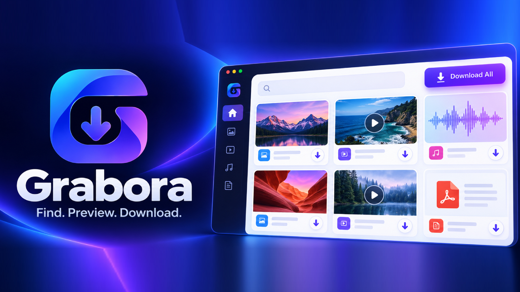 Grabora - Find every asset. Download exactly what you need.