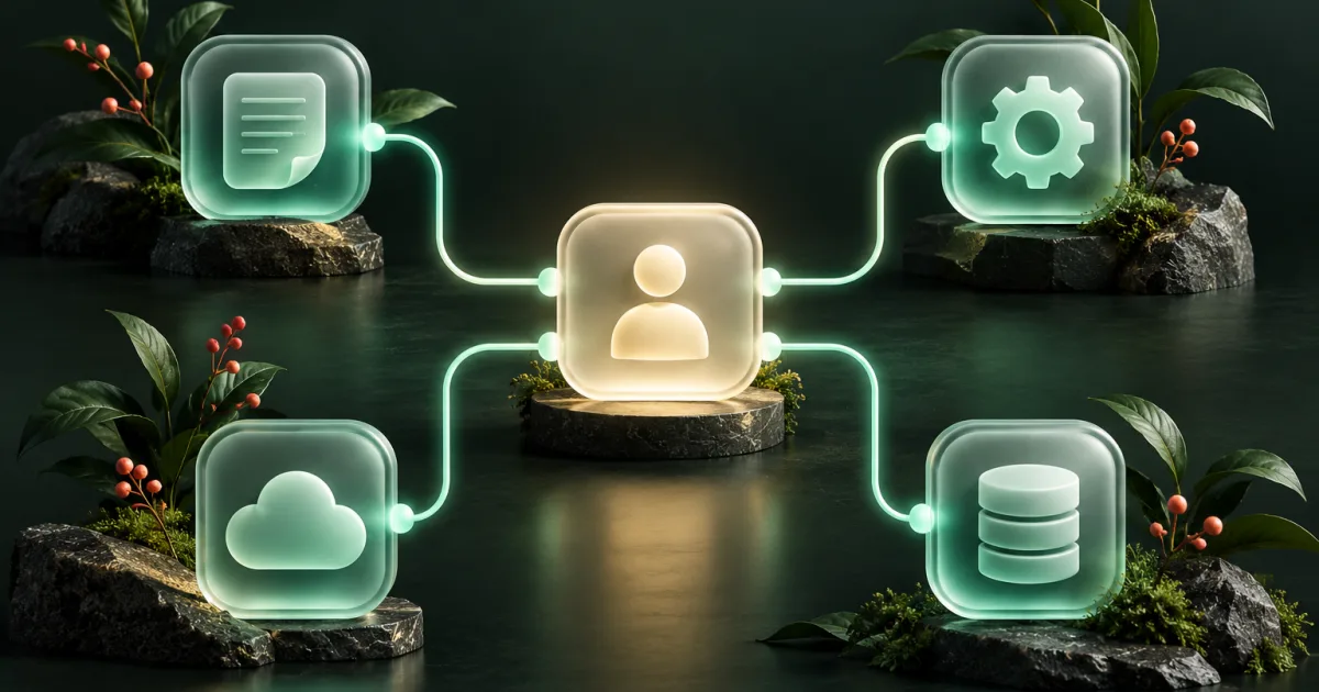 Connected mint workflow nodes with an ivory human-approval checkpoint