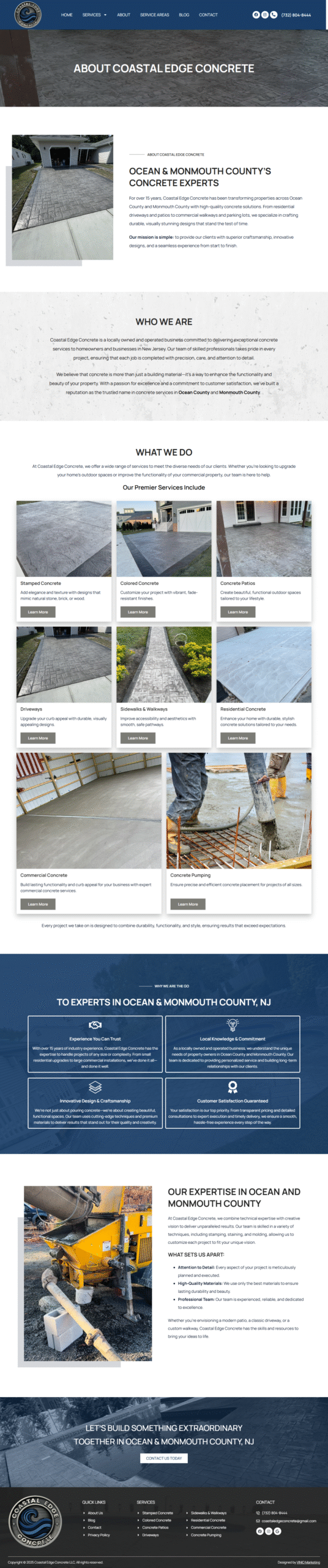 Costal edge Concrete About Page