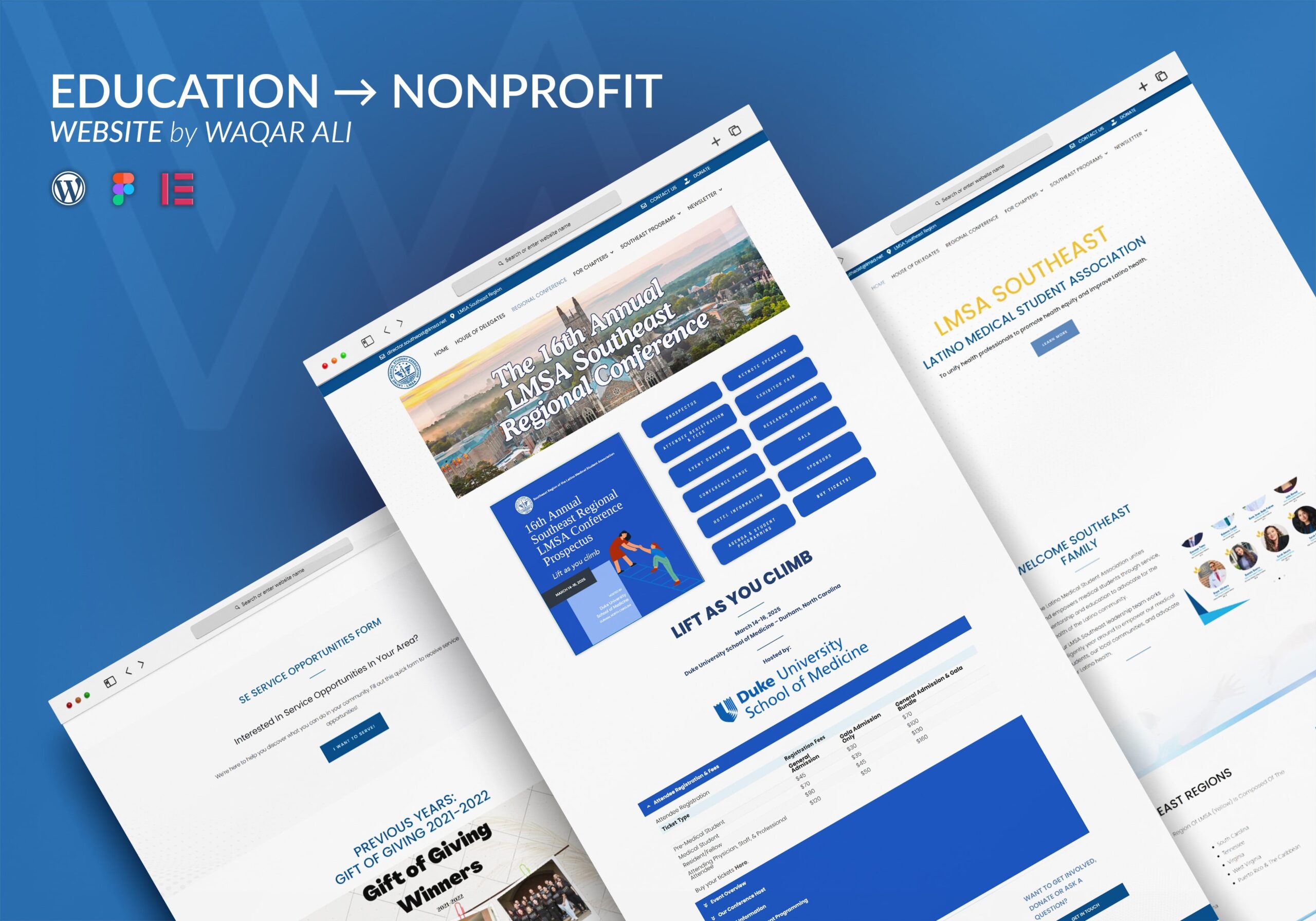 A website design for non-profit educational institue