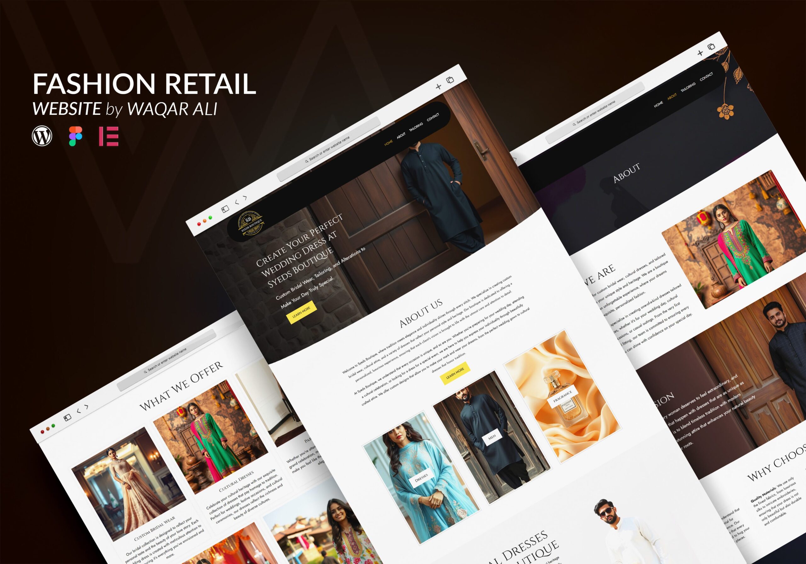 Syed boutique a website design by waqar ali