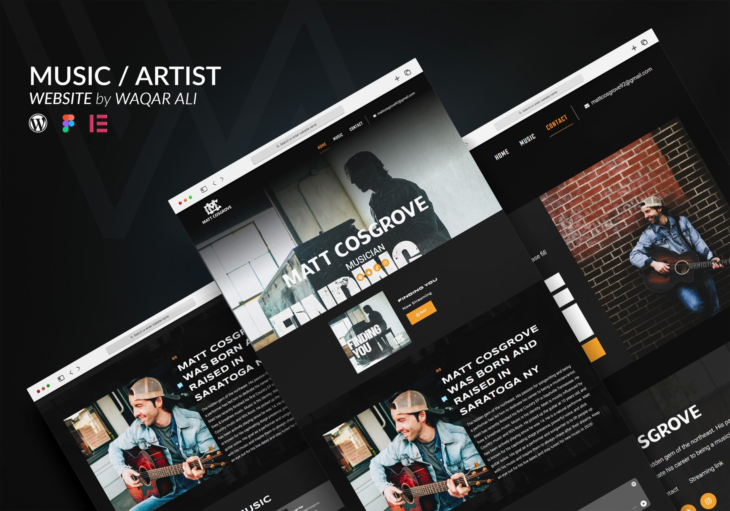Matt Cosgrove A website by waqar ali for music artist
