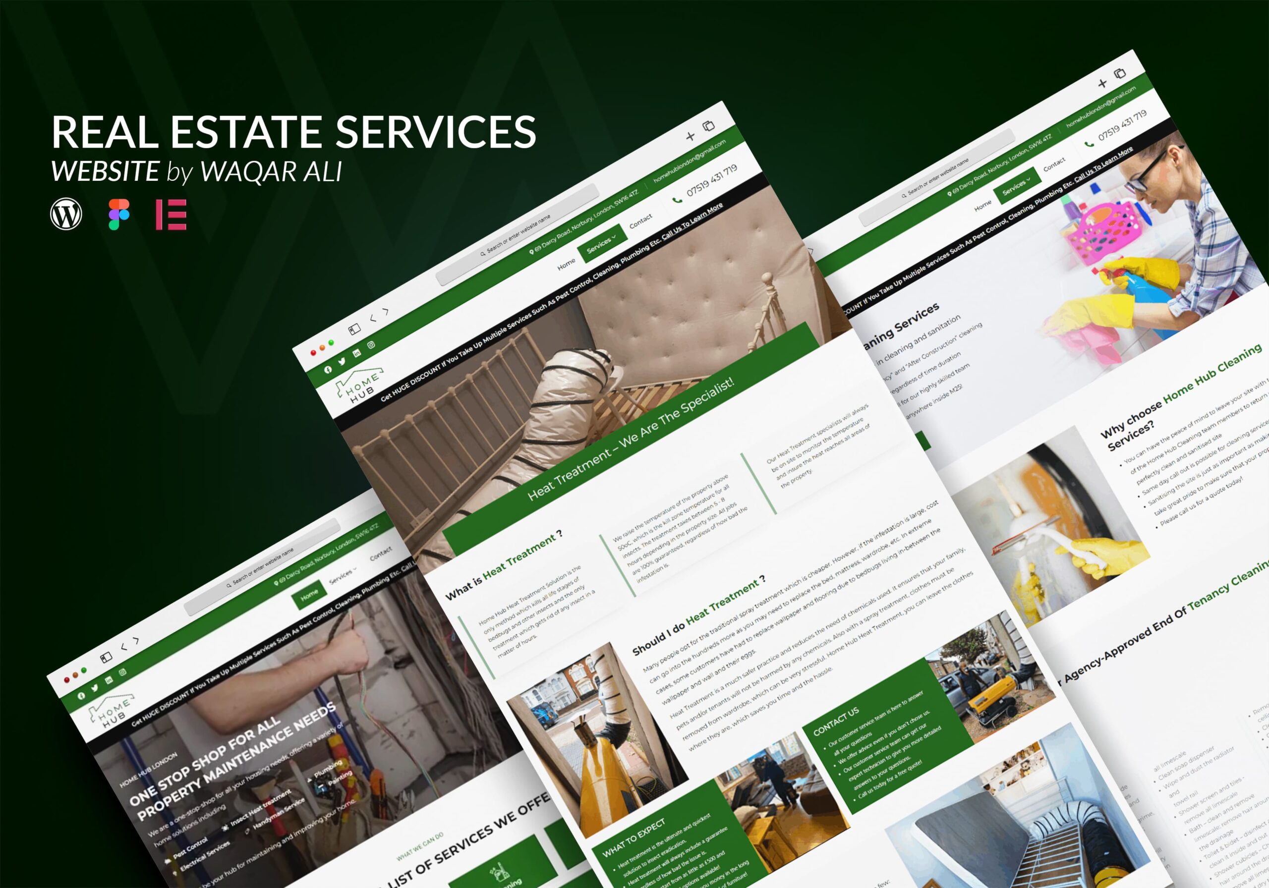 Real estate services provider website design by waqar ali