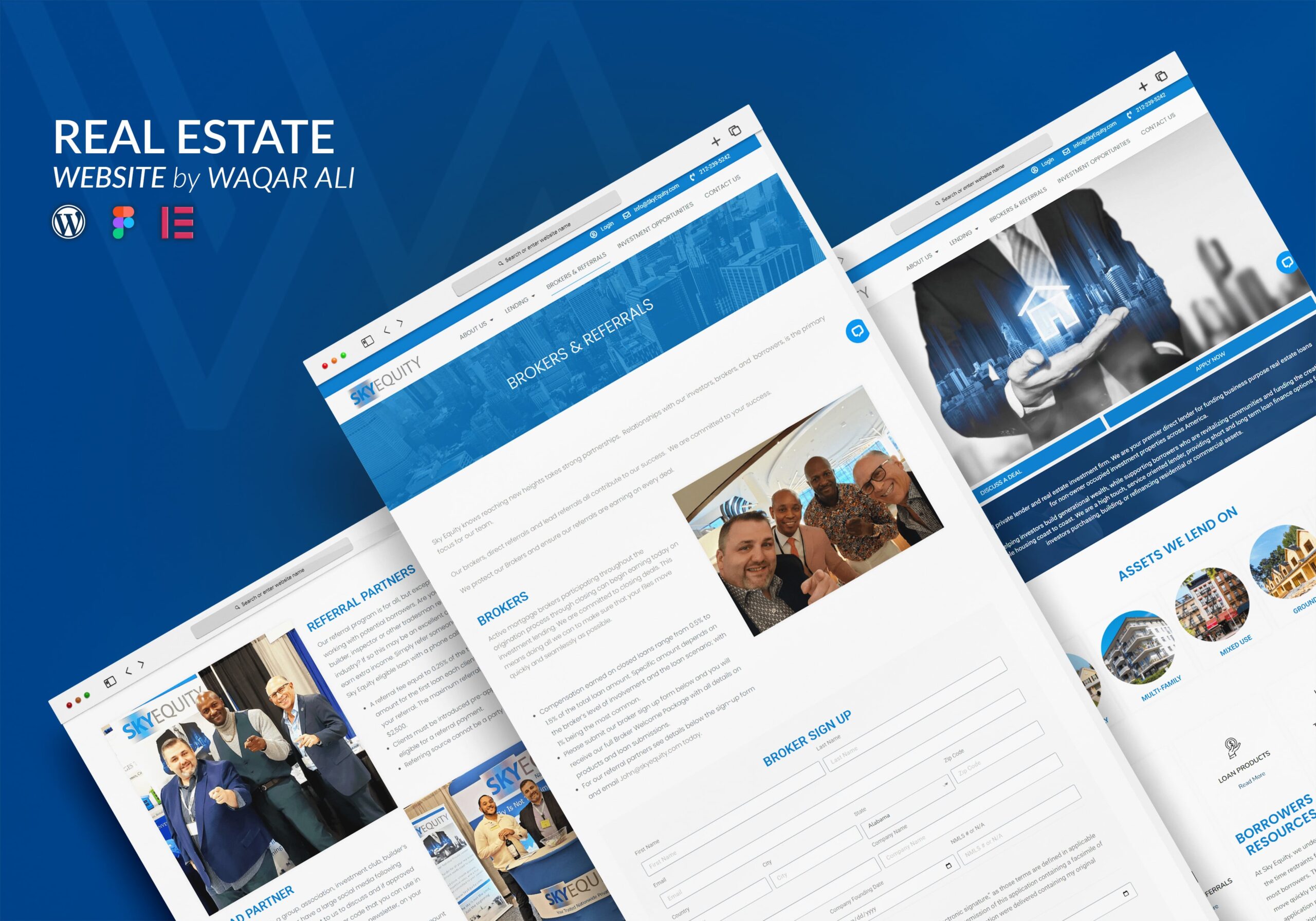 A real estate website design by waqar ali.